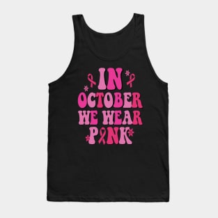 In October We Wear Pink Leopard Breast Cancer Awareness Tank Top